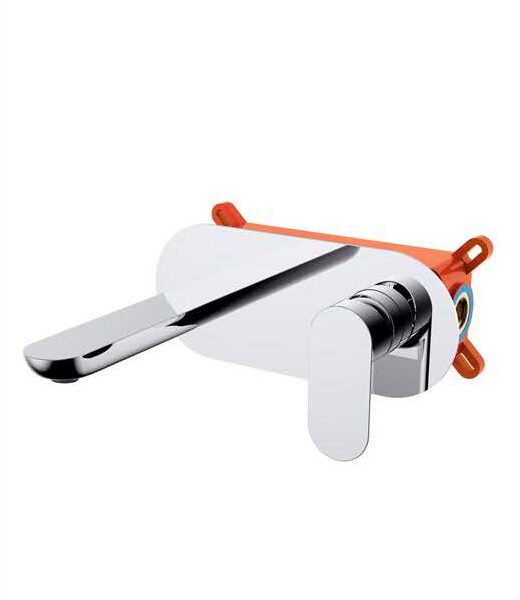 Single lever wall mounted basin mixer